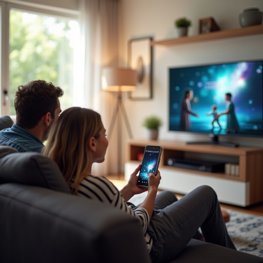 サムスンの電話からサムスンのテレビにストリーム