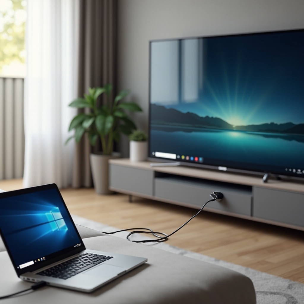 ノートパソコンをテレビに接続する方法