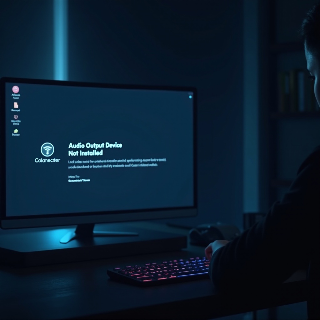audio-uitvoerapparaat niet geïnstalleerd in Windows 10