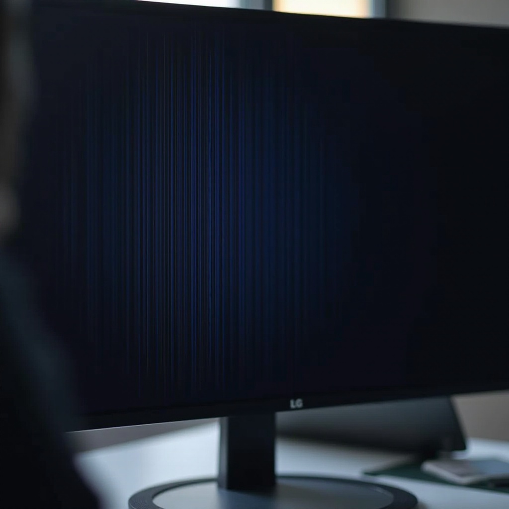 layar lg garis vertikal