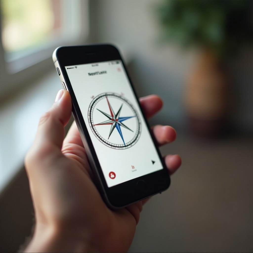kalibroi kompassi iPhone