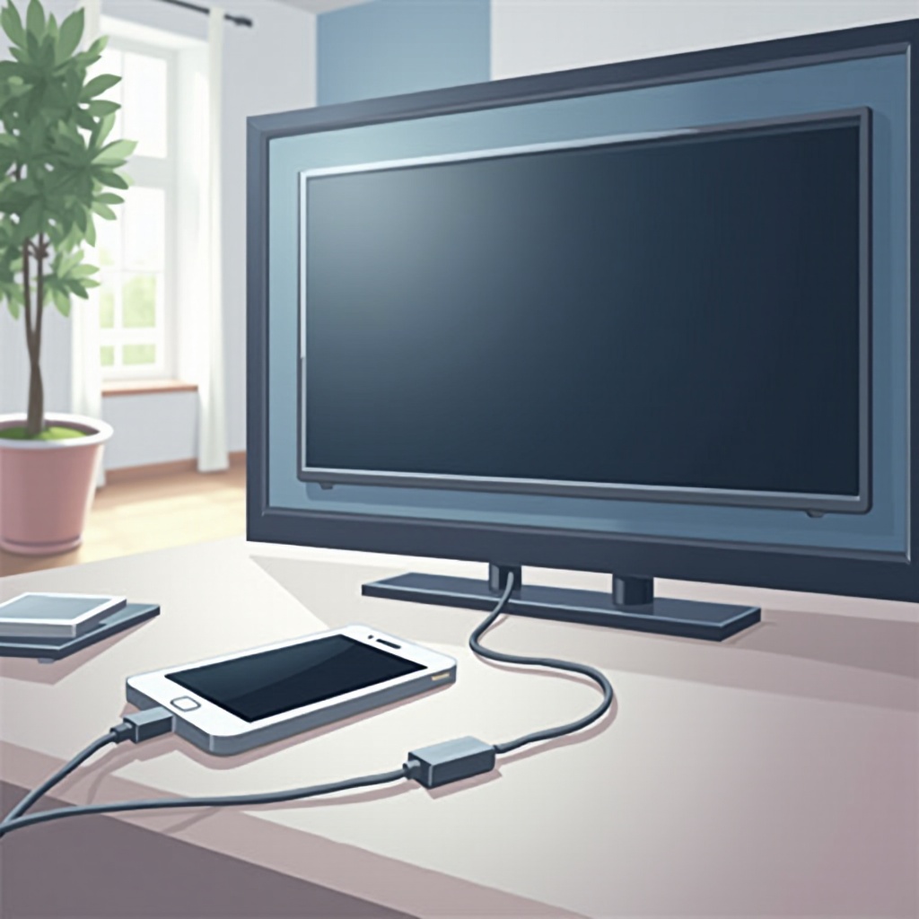 전화기를 TV USB에 연결