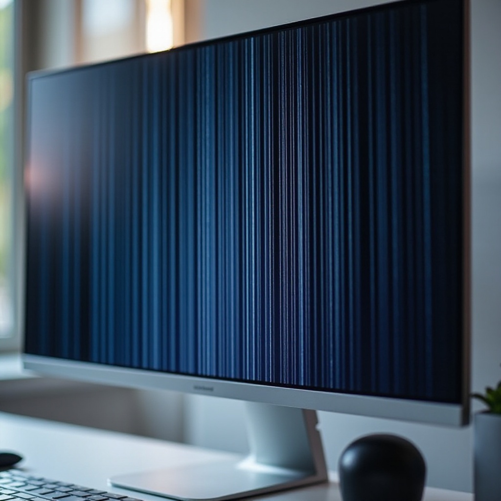 layar lg garis vertikal