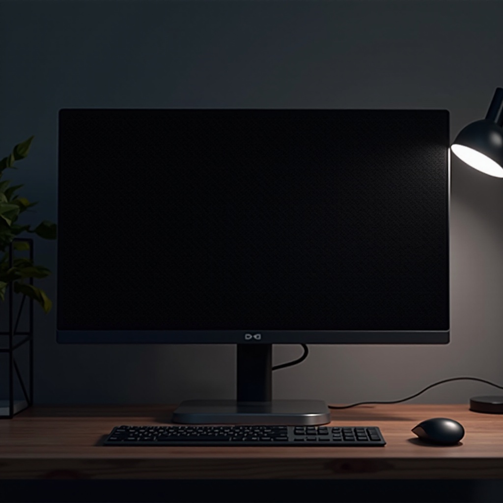 external monitor suddenly goes black screen snow