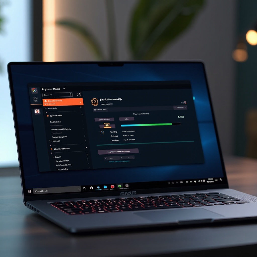 การเพิ่มประสิทธิภาพแอป ASUS และอุณหภูมิแล็ปท็อป
