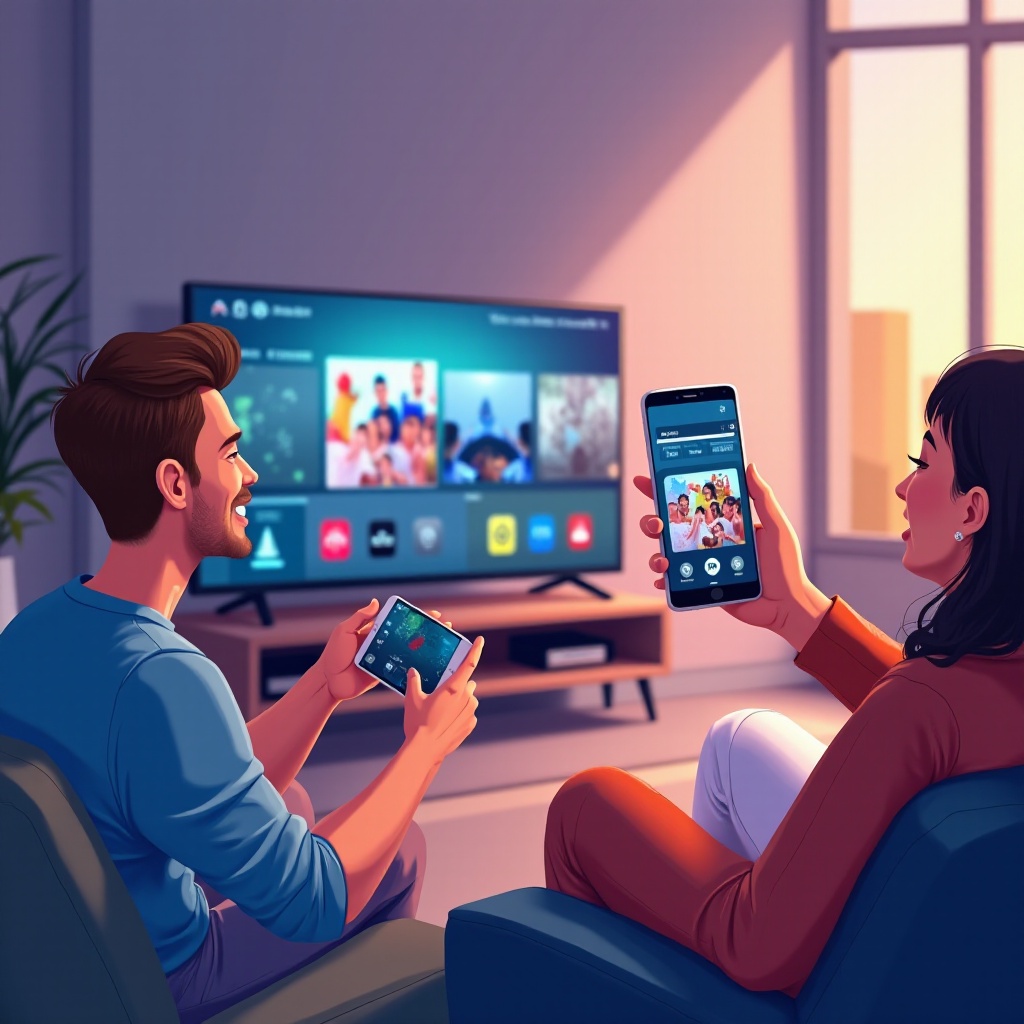 suoratoisto Samsung-puhelimesta Samsung-televisioon