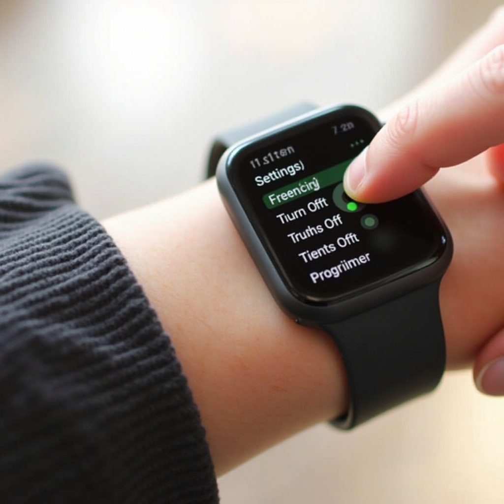 jak wyłączyć zielone światło na smartwatchu