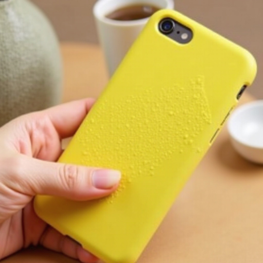 hoe een geel telefoonhoesje schoon te maken