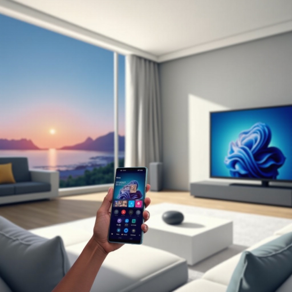 suoratoisto Samsung-puhelimesta Samsung-televisioon