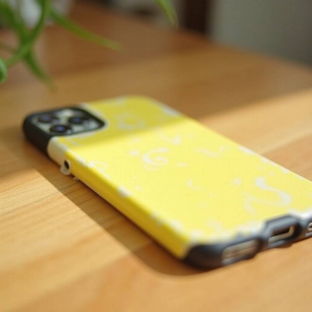 黄色いスマホケースを掃除する方法