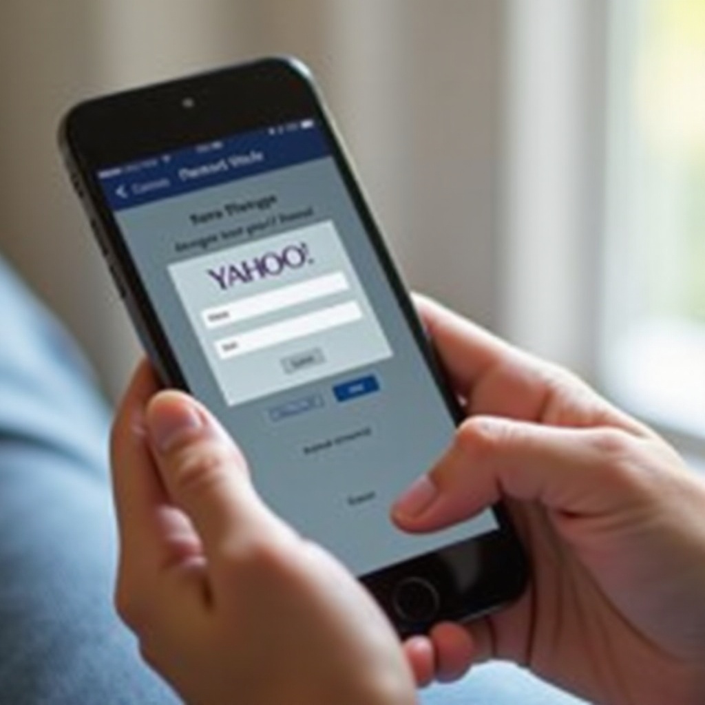 change yahoo password on iphone