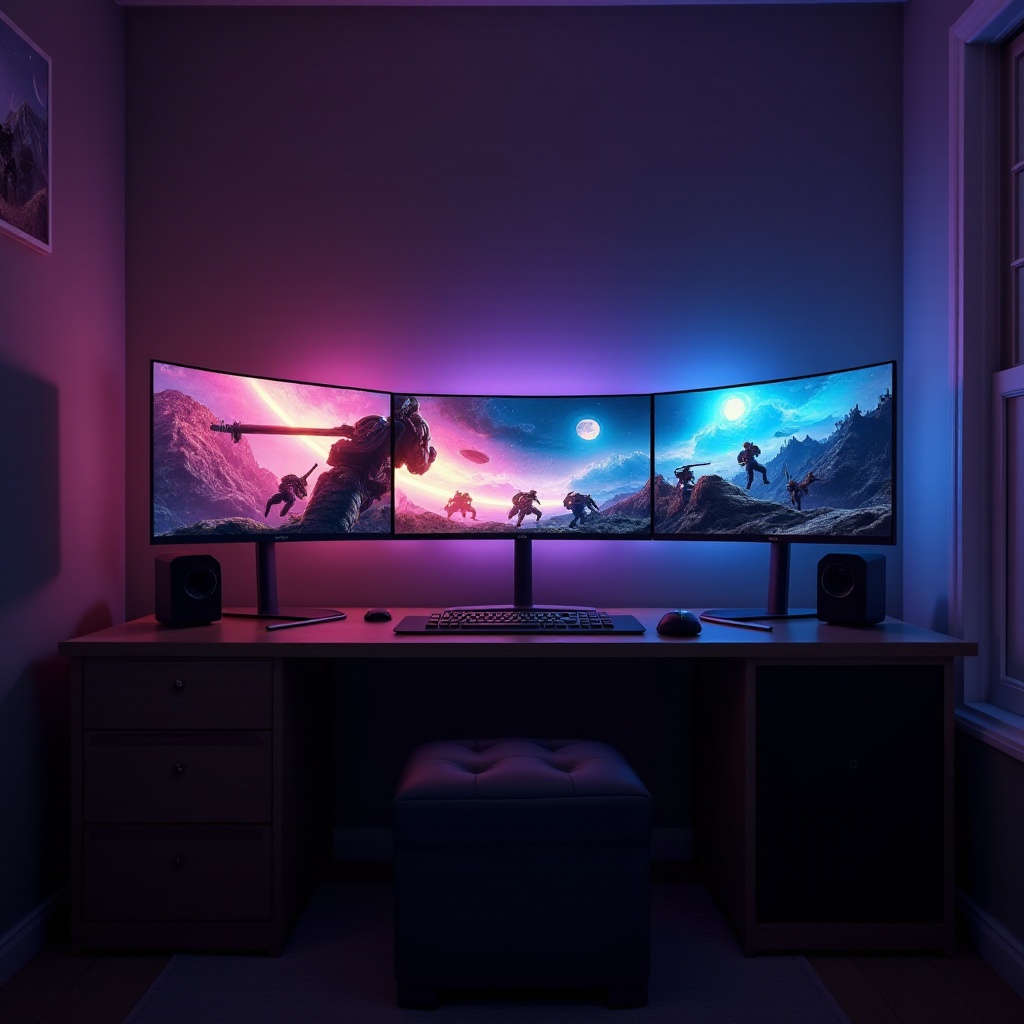 wieloekranowe ustawienie do gier