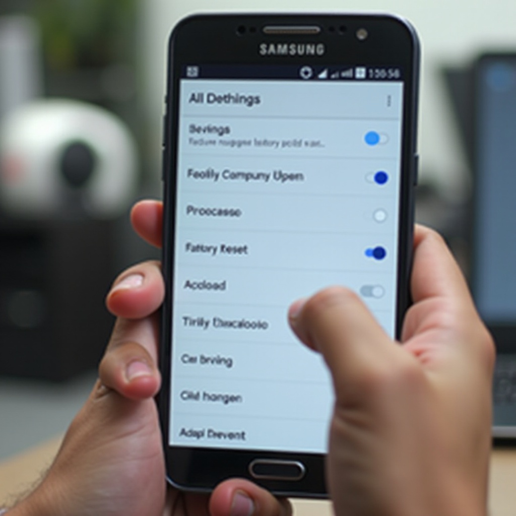 atur ulang ponsel Samsung A52 ke pengaturan pabrik dan cadangkan