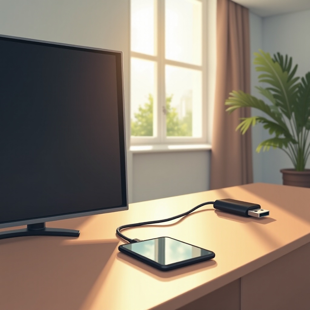 เชื่อมต่อโทรศัพท์กับทีวีด้วย USB