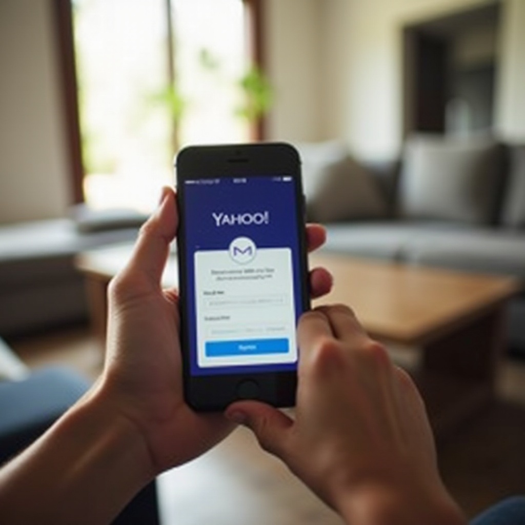 change yahoo password on iphone