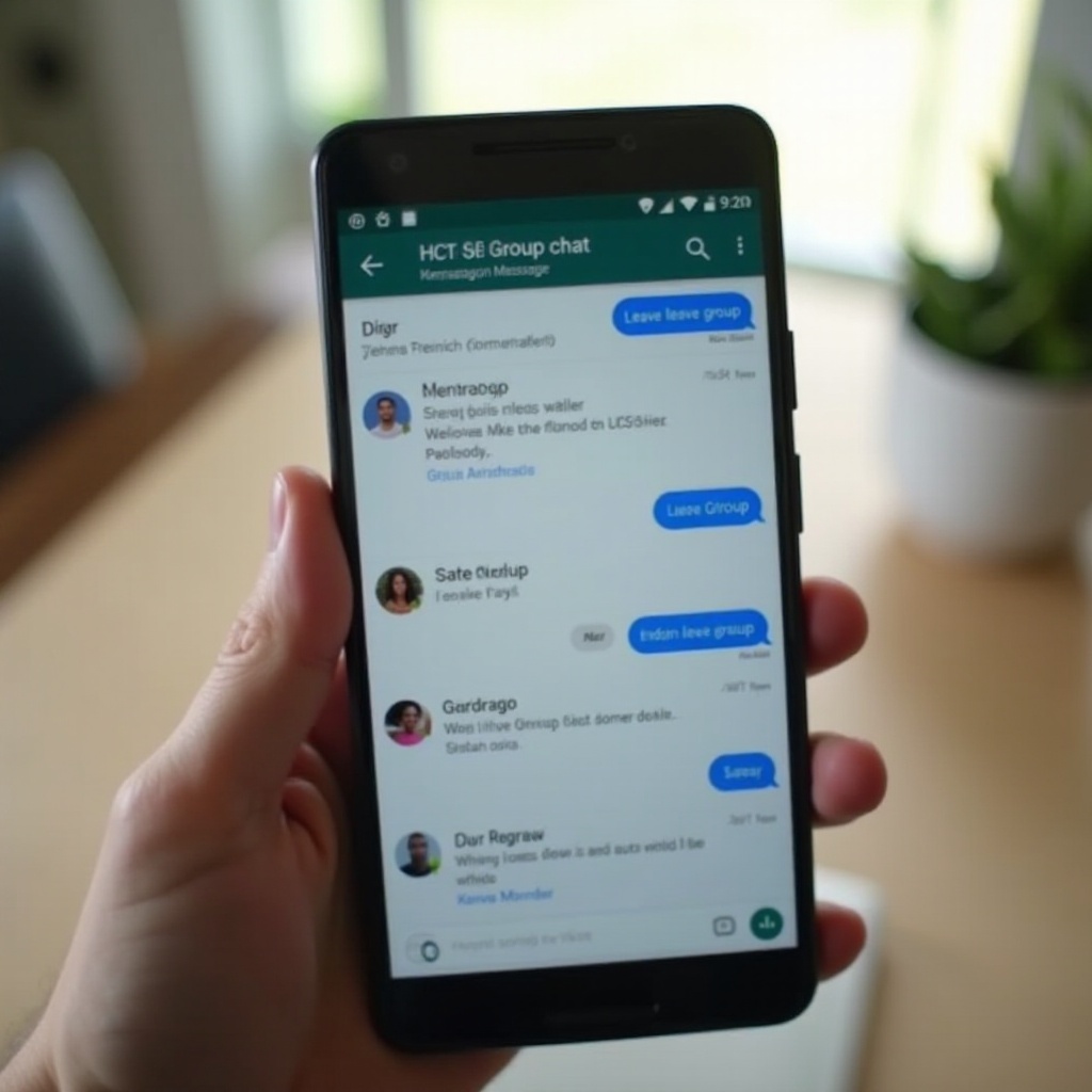 Androidでグループチャットを退出する方法